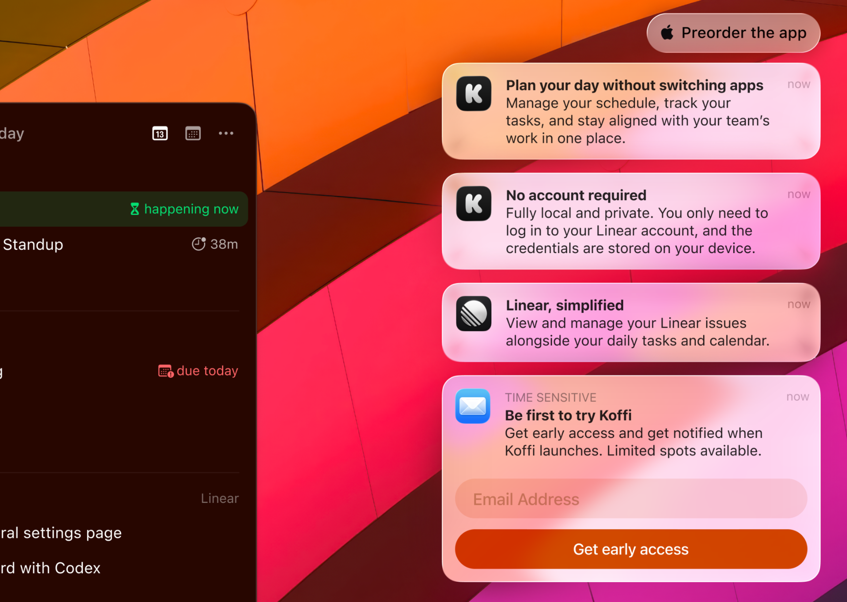 Koffi waitlist landing page