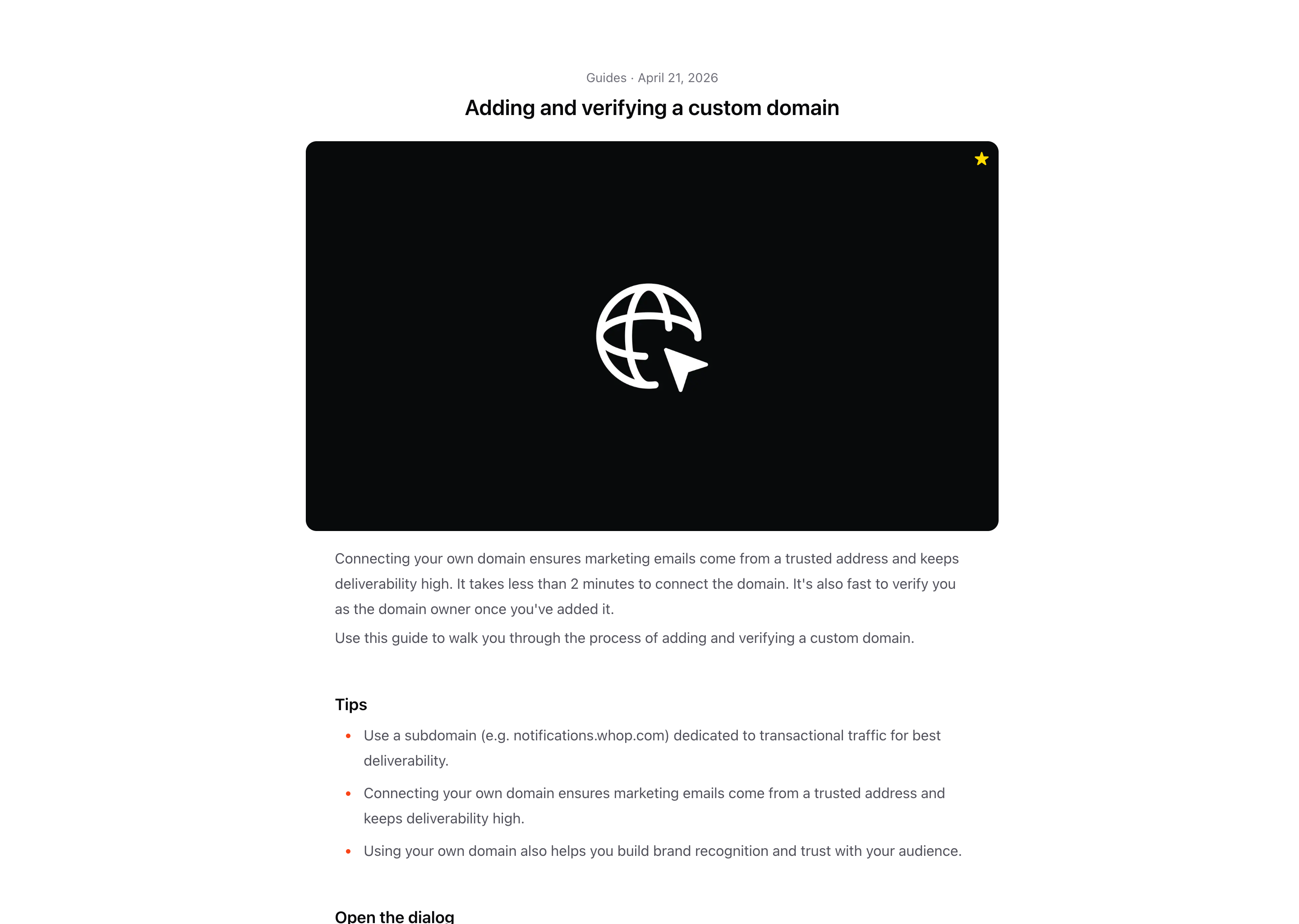 Whop Email article page